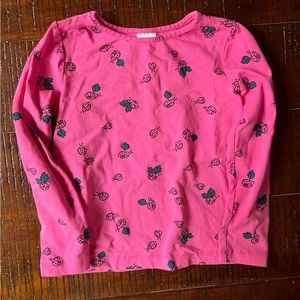 Girl’s Hanna Andersson Pink Ladybug Long Sleeve Shirt